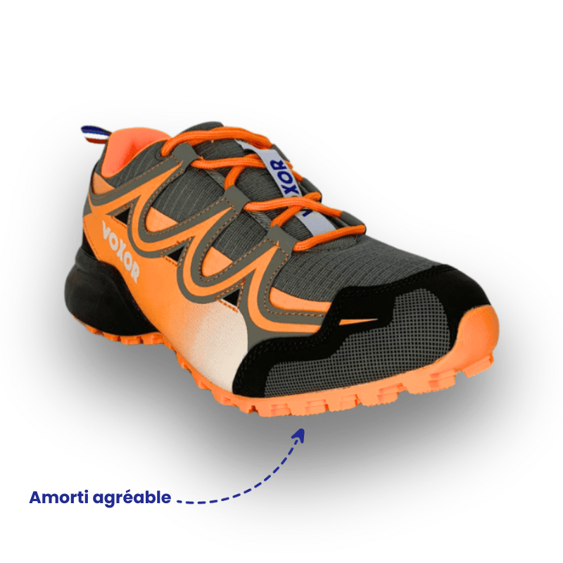 Chaussure Trail Ultra-Légère Orange Gris 