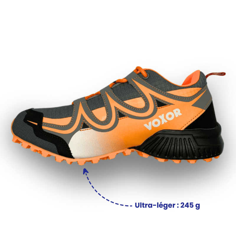 Chaussure Trail Ultra-Légère Orange Gris 