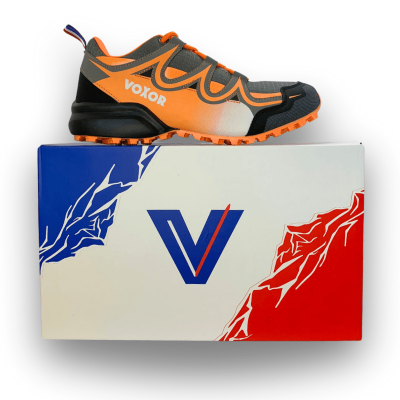 Chaussure de Marche Ultra-Légère Orange Gris "GO" - VOXOR