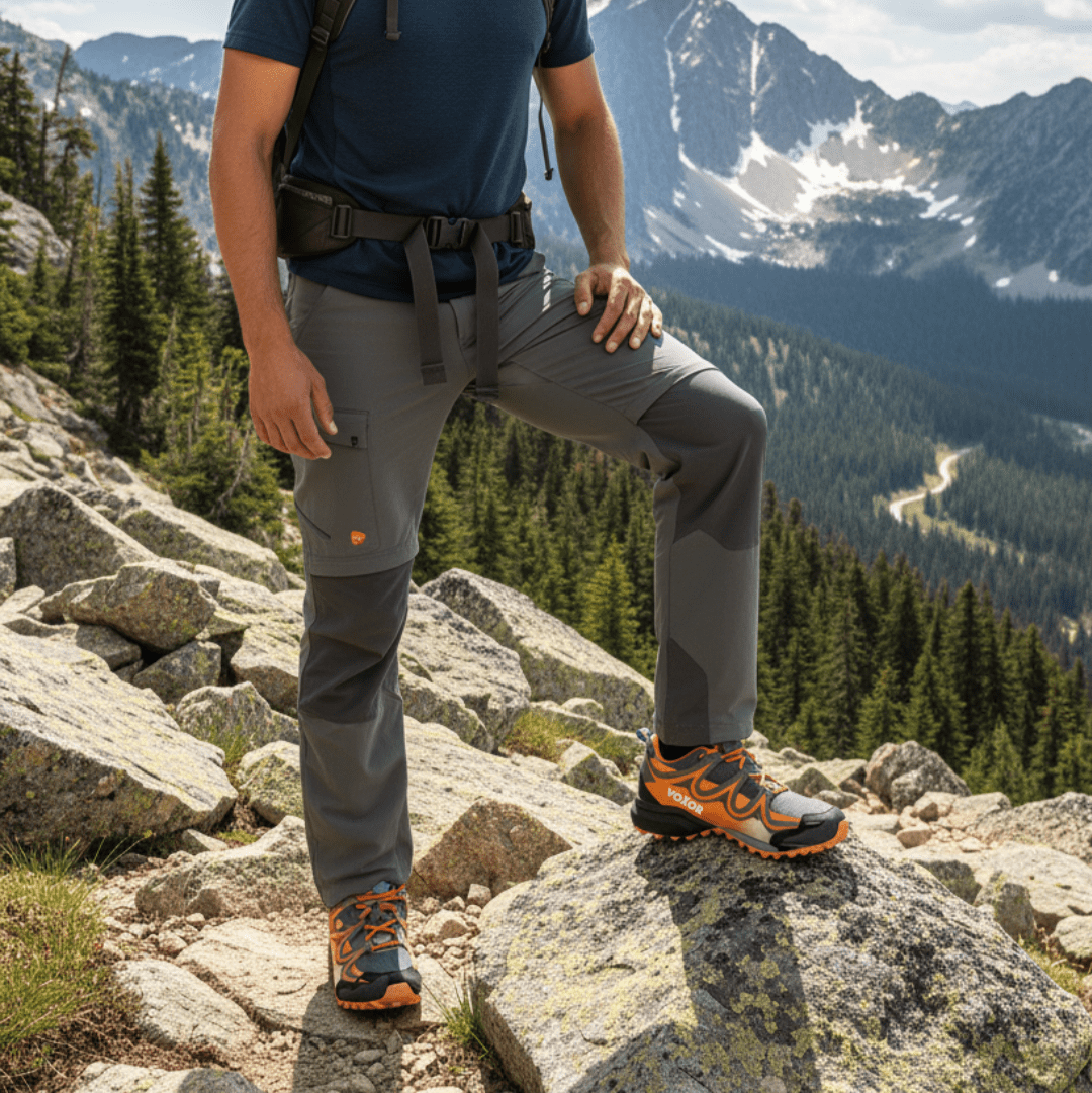 Chaussure de Marche Ultra-Légère Orange Gris 