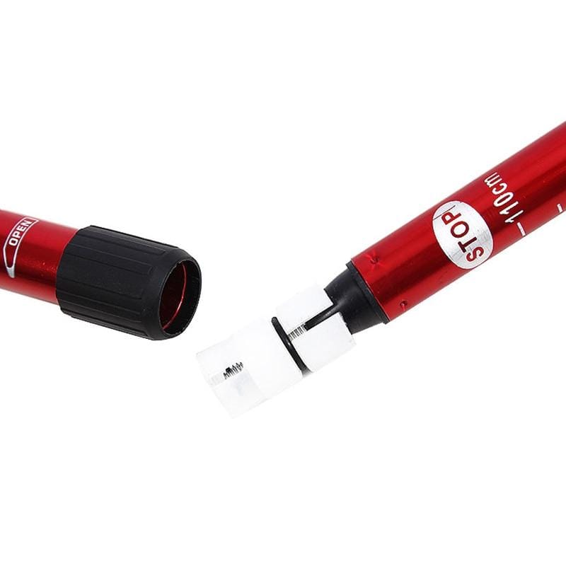 Baton de Randonnée Rétractable Rouge 